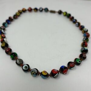 handmade necklace with glass stones worked in Venice Italy